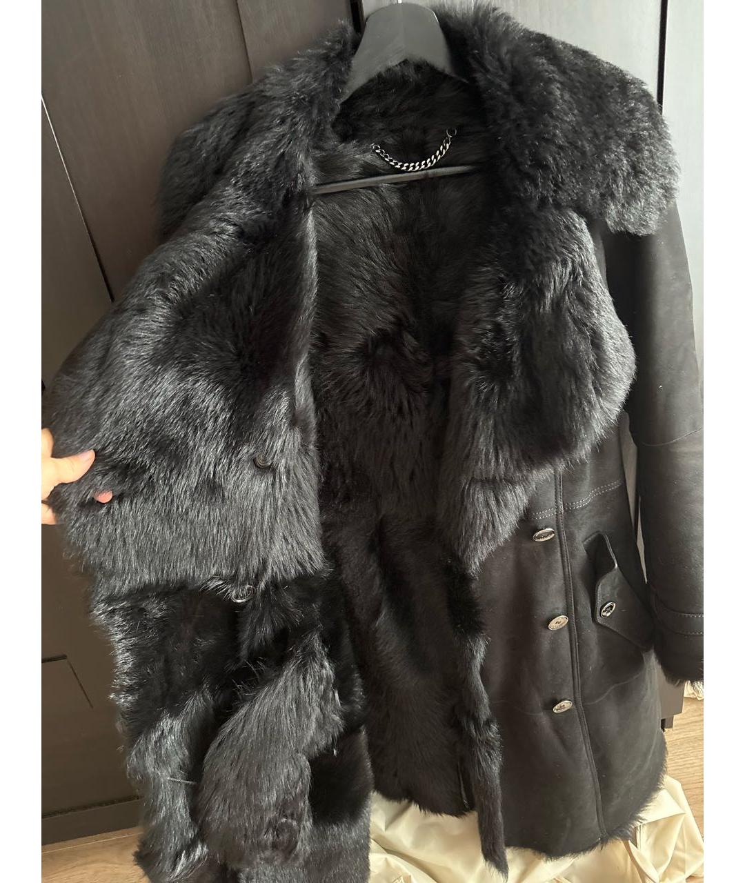 BURBERRY Черная меховая дубленка, фото 4