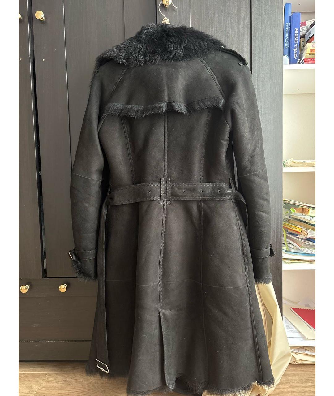 BURBERRY Черная меховая дубленка, фото 2