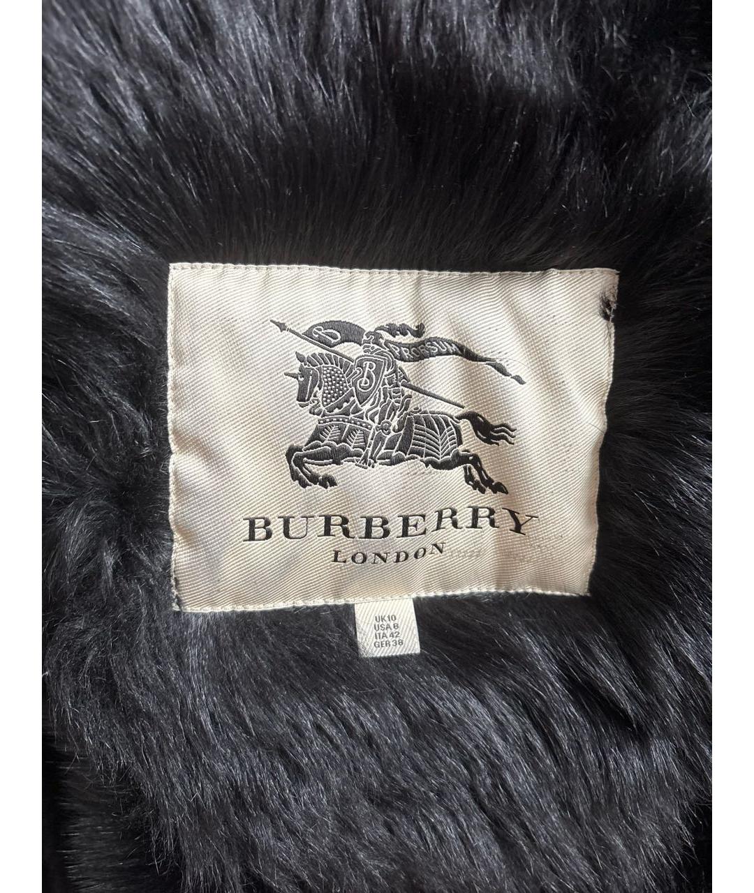 BURBERRY Черная меховая дубленка, фото 3