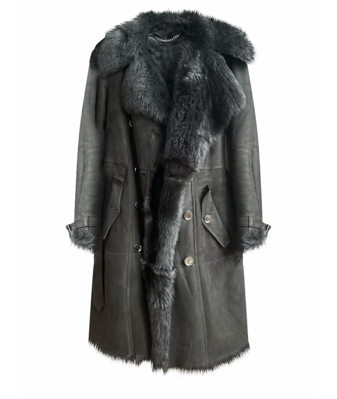 BURBERRY Черная меховая дубленка, фото 1