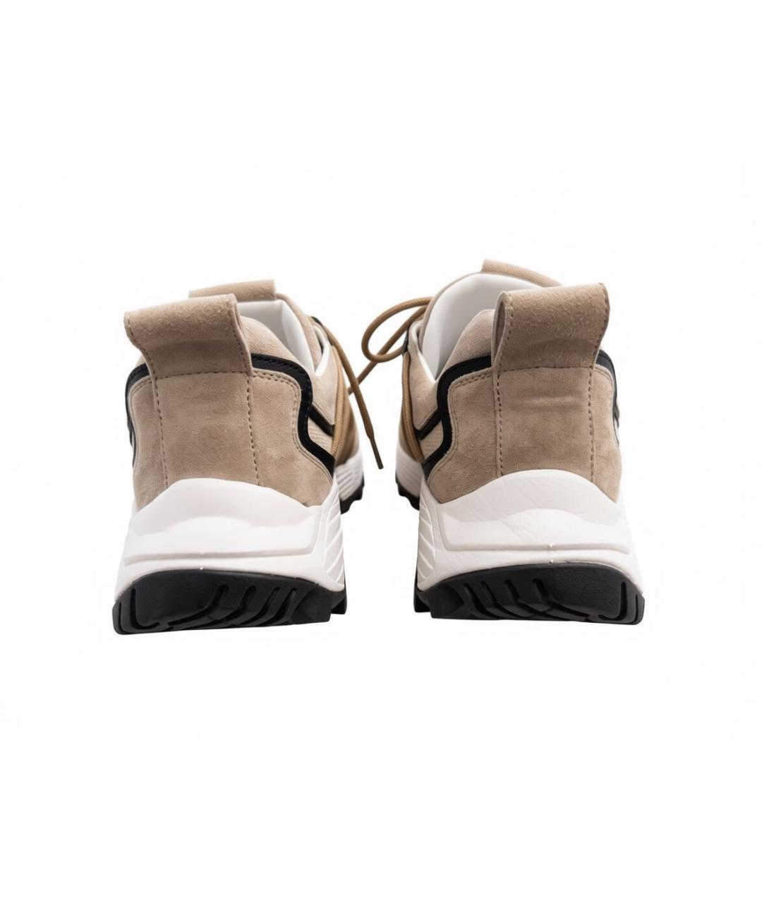 BRUNELLO CUCINELLI Бежевые замшевые кроссовки, фото 3