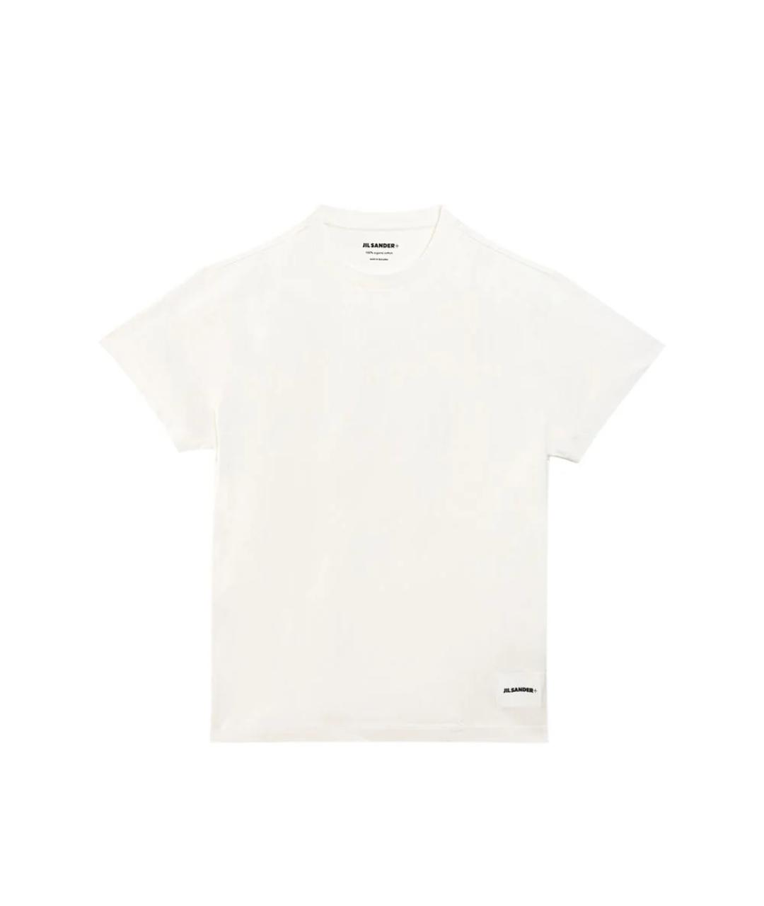 JIL SANDER Белая хлопковая футболка, фото 1