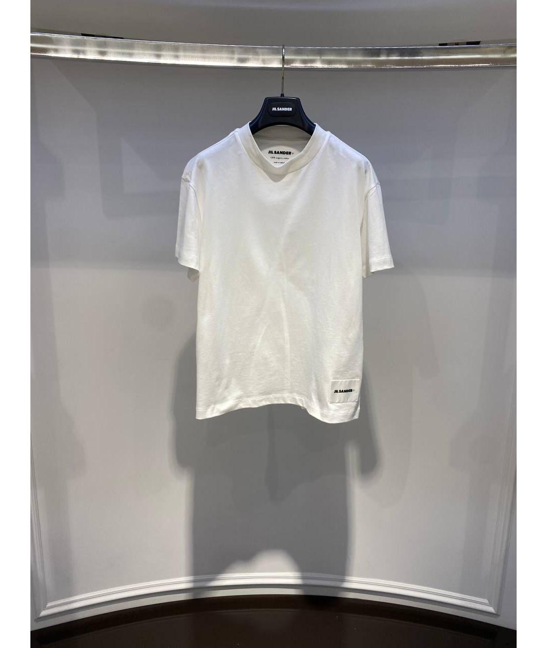 JIL SANDER Белая хлопковая футболка, фото 2