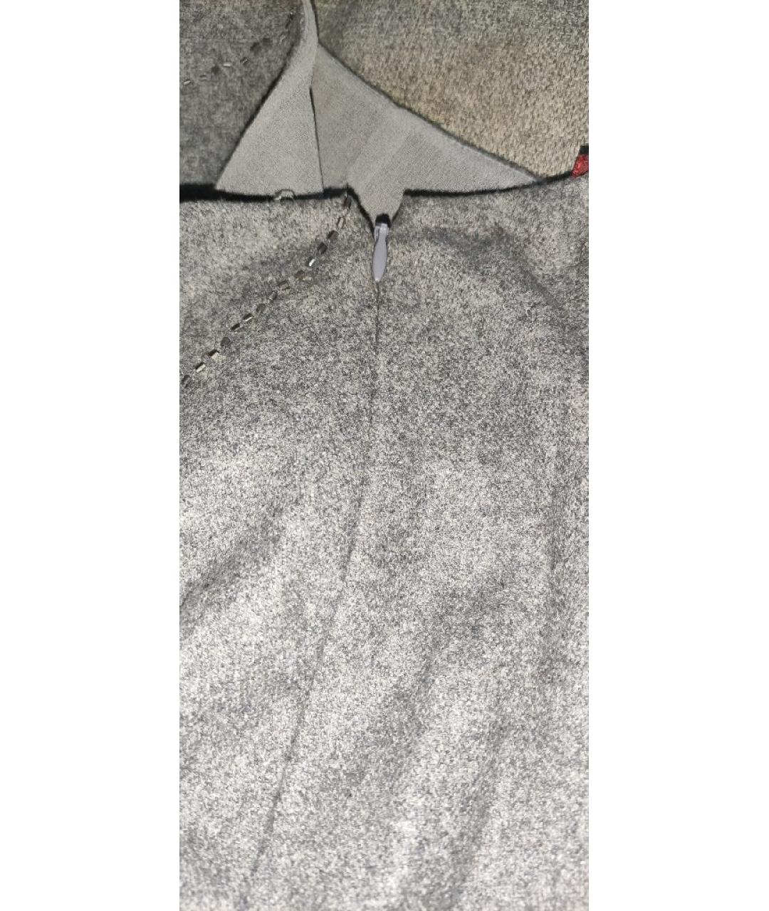 MAX MARA Серая шерстяная юбка миди, фото 5