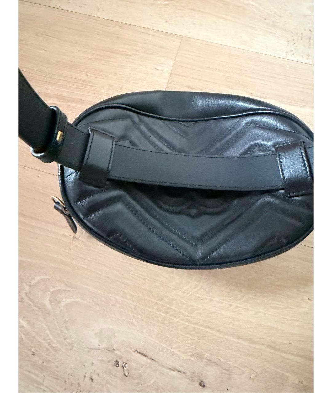 GUCCI Черная кожаная поясная сумка, фото 4