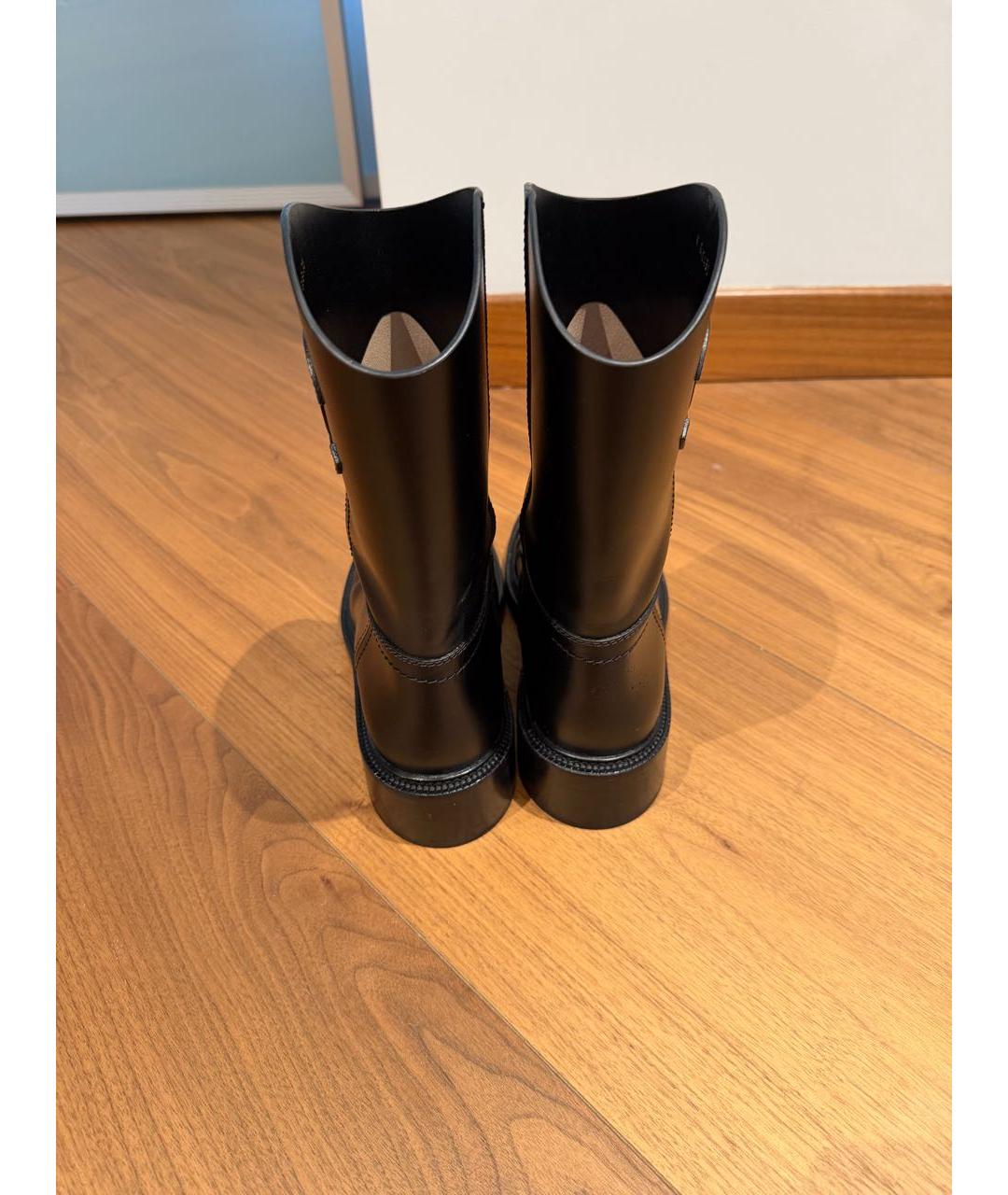 CHANEL Черные кожаные полусапоги, фото 4