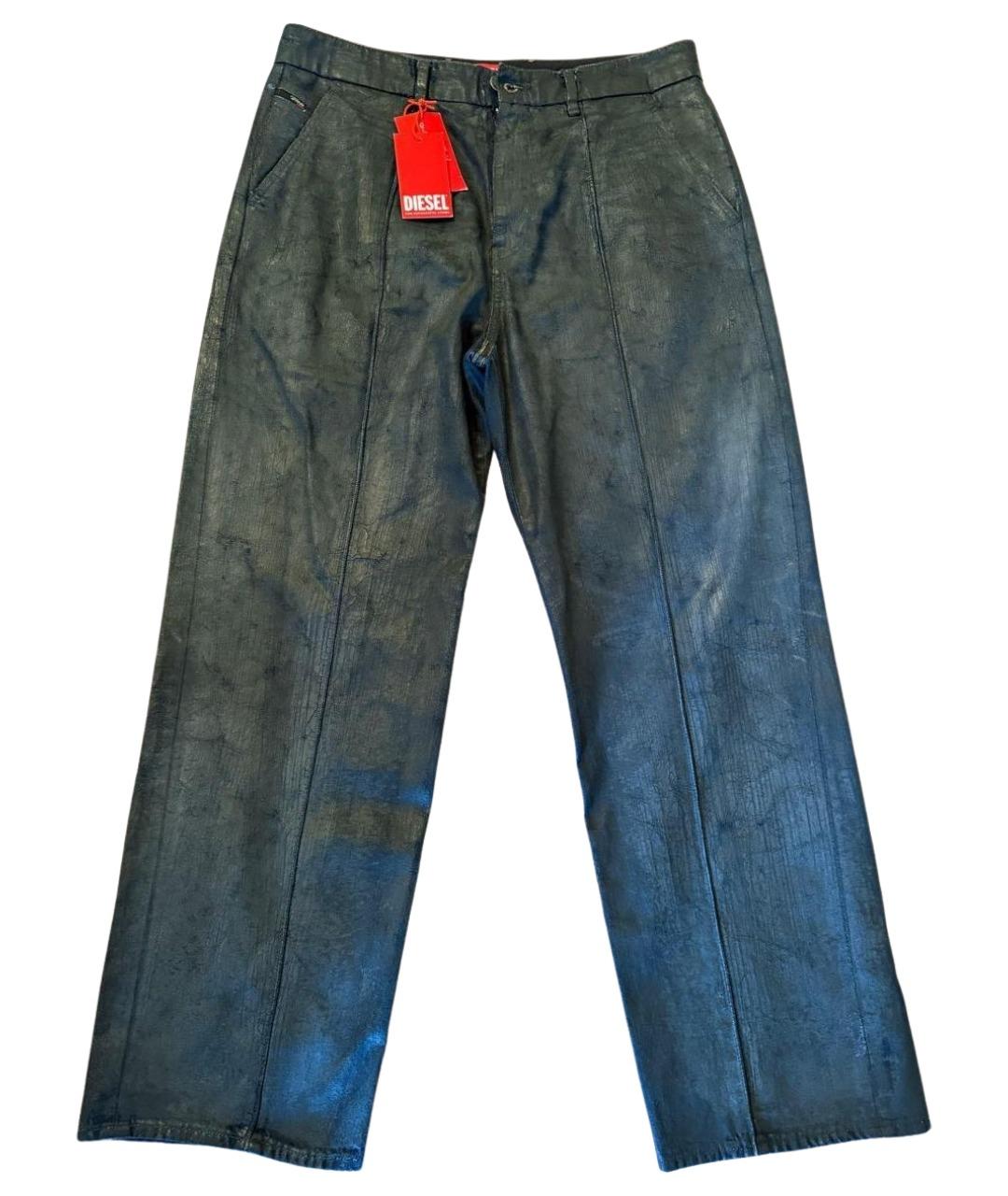 DIESEL Антрацитовые хлопковые прямые джинсы, фото 1