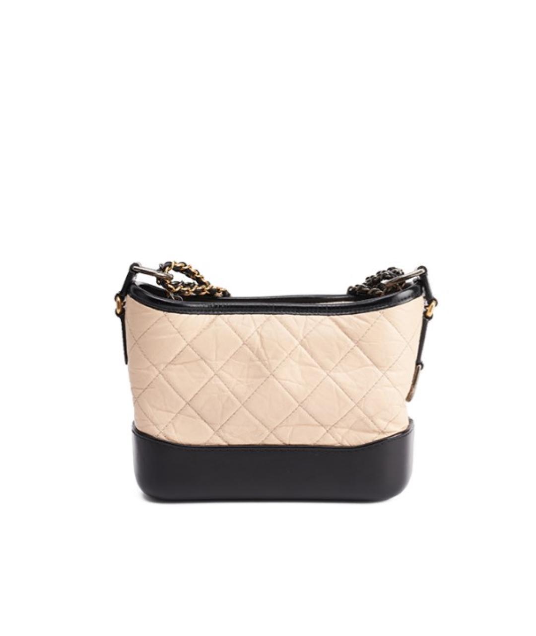 CHANEL Бежевая кожаная сумка через плечо, фото 3