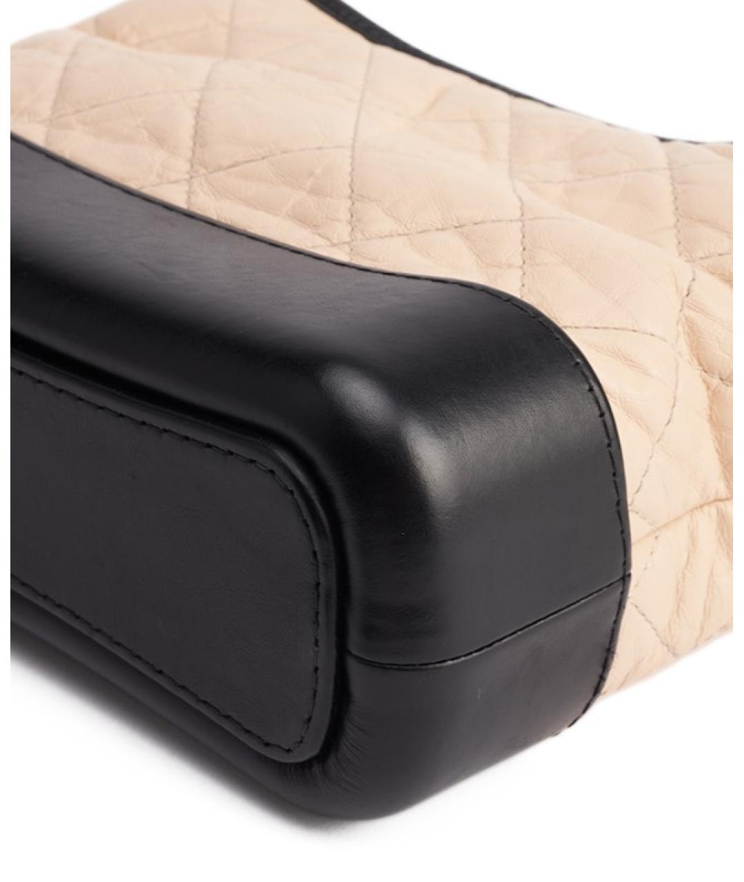 CHANEL Бежевая кожаная сумка через плечо, фото 6