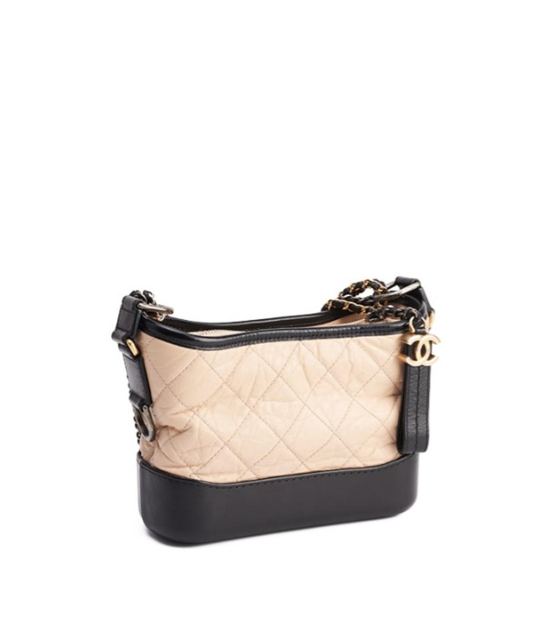CHANEL Бежевая кожаная сумка через плечо, фото 1