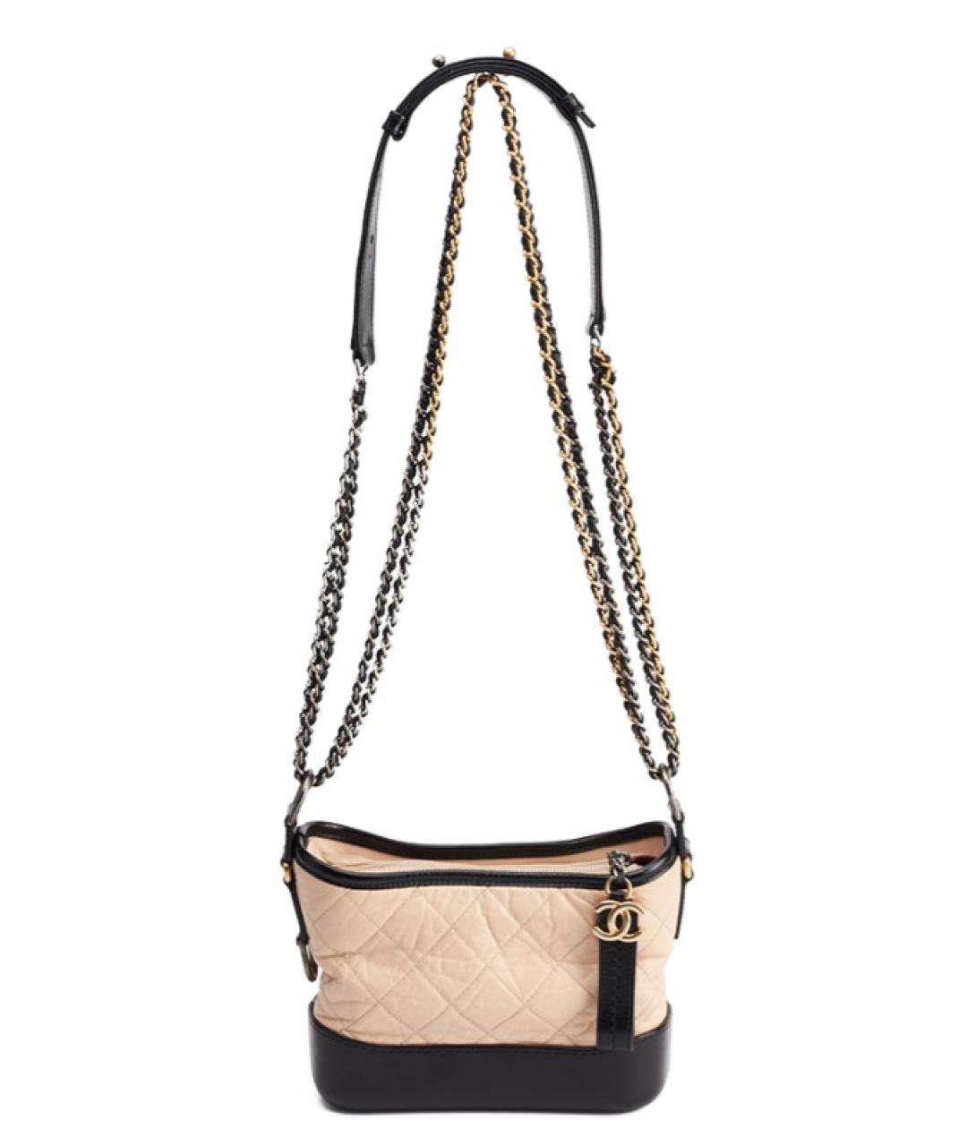 CHANEL Бежевая кожаная сумка через плечо, фото 2