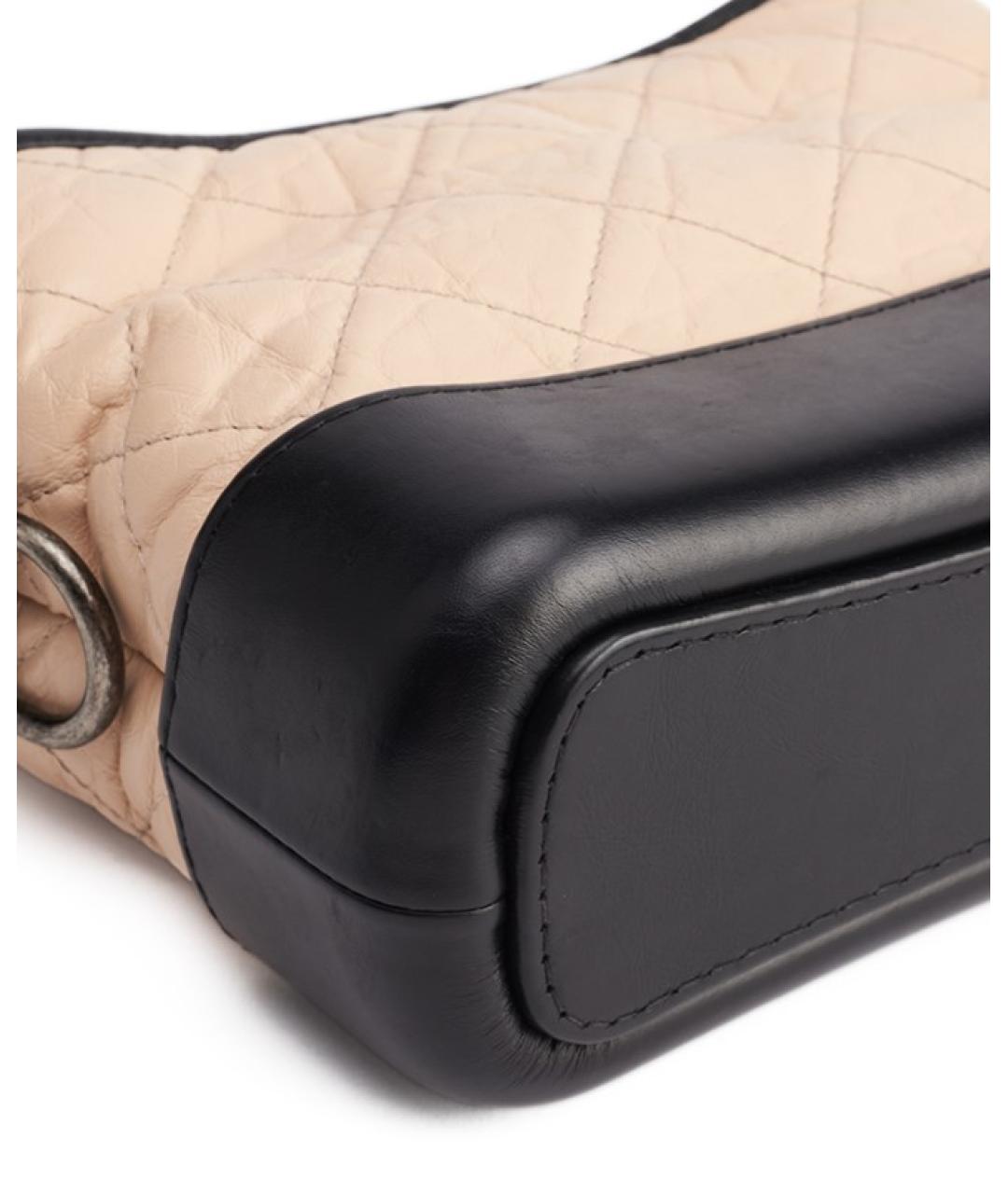 CHANEL Бежевая кожаная сумка через плечо, фото 5