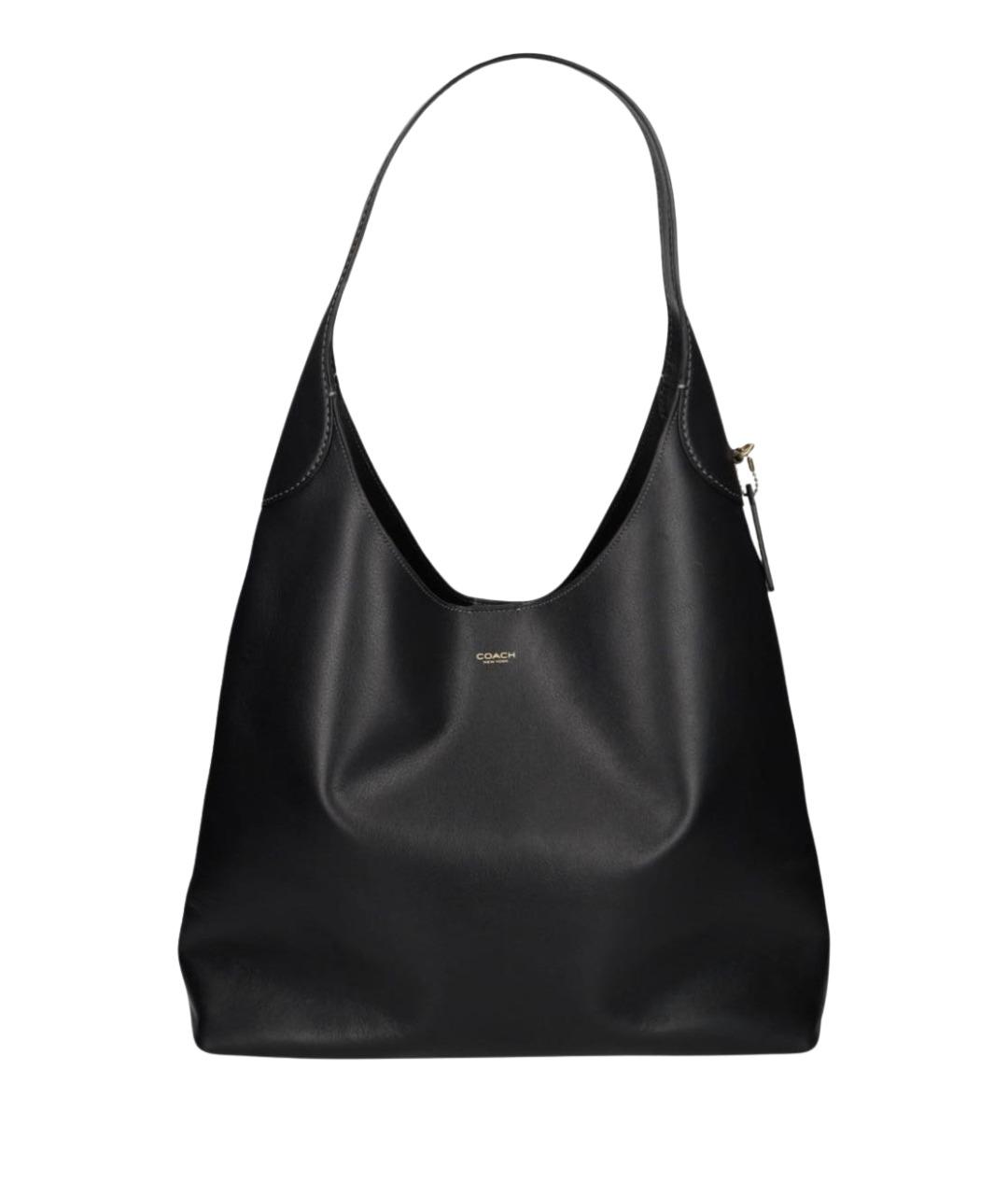 COACH Черная кожаная сумка тоут, фото 1