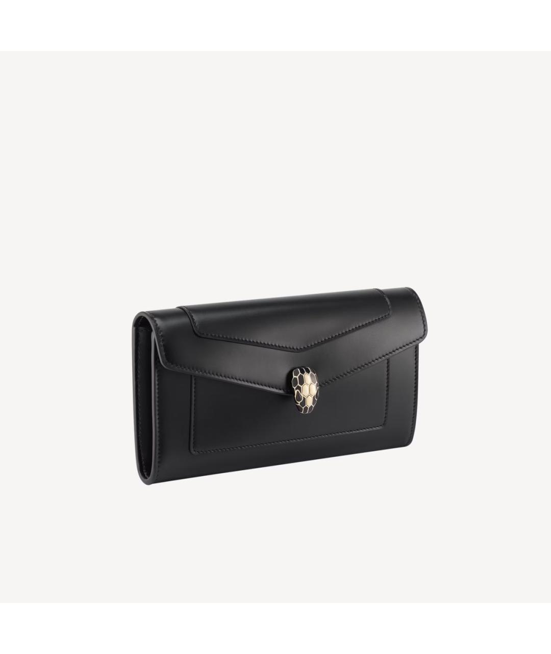 BVLGARI Черный кожаный кошелек, фото 4