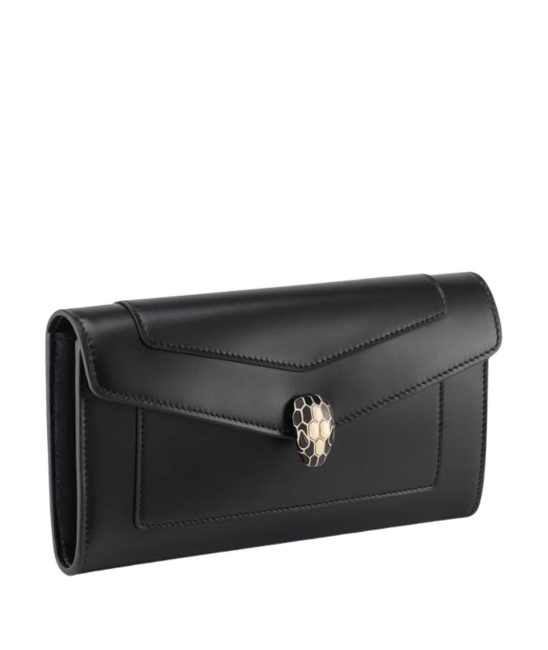 BVLGARI Черный кожаный кошелек, фото 1