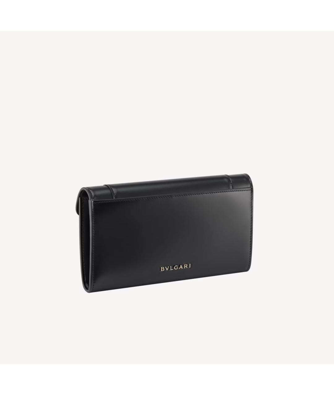 BVLGARI Черный кожаный кошелек, фото 3