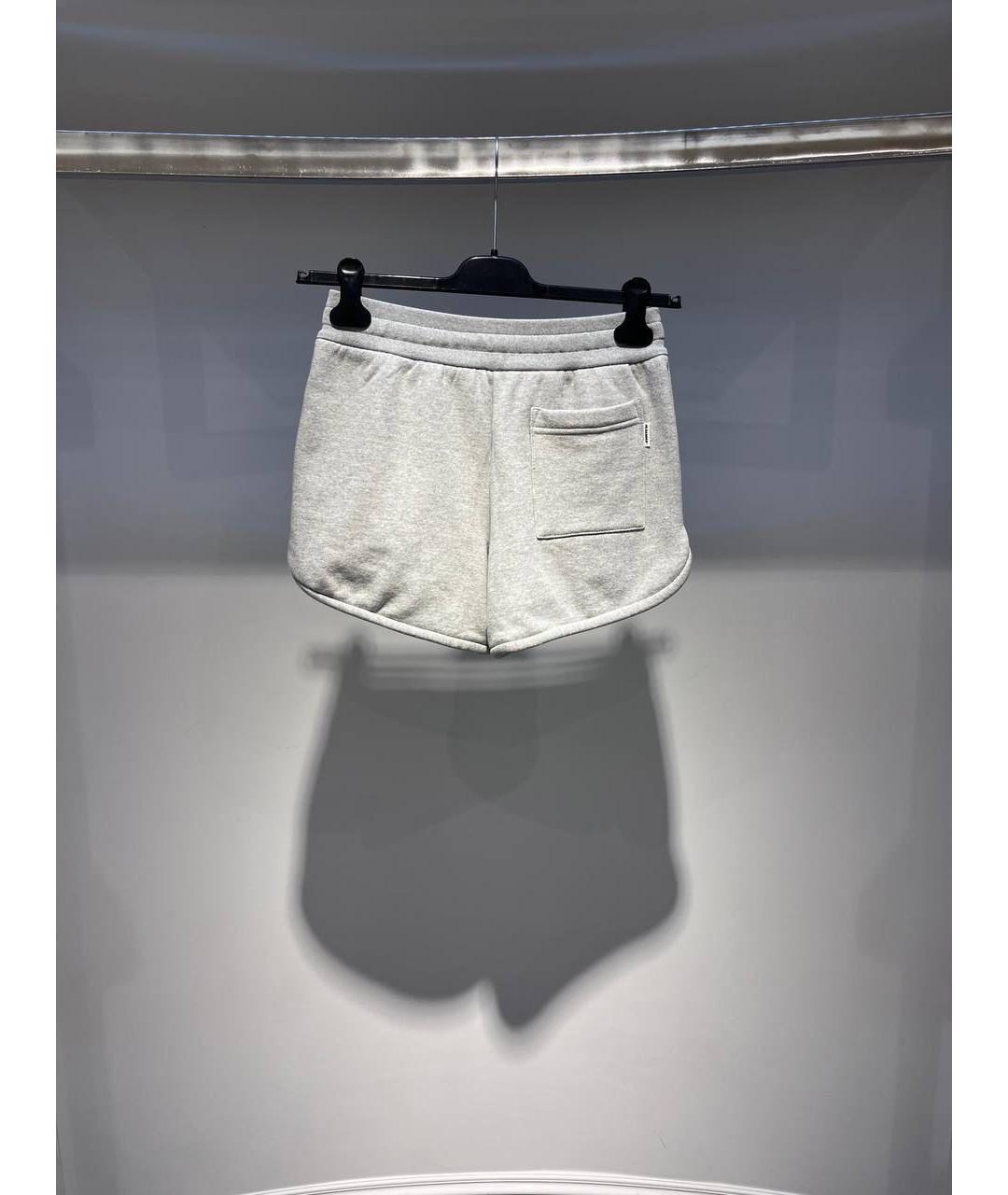 JIL SANDER Серые хлопковые шорты, фото 3