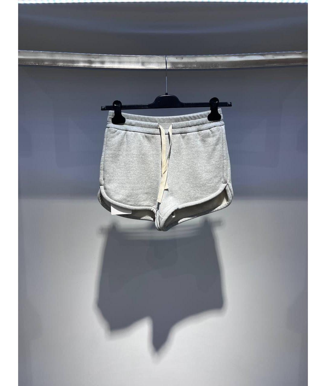 JIL SANDER Серые хлопковые шорты, фото 2