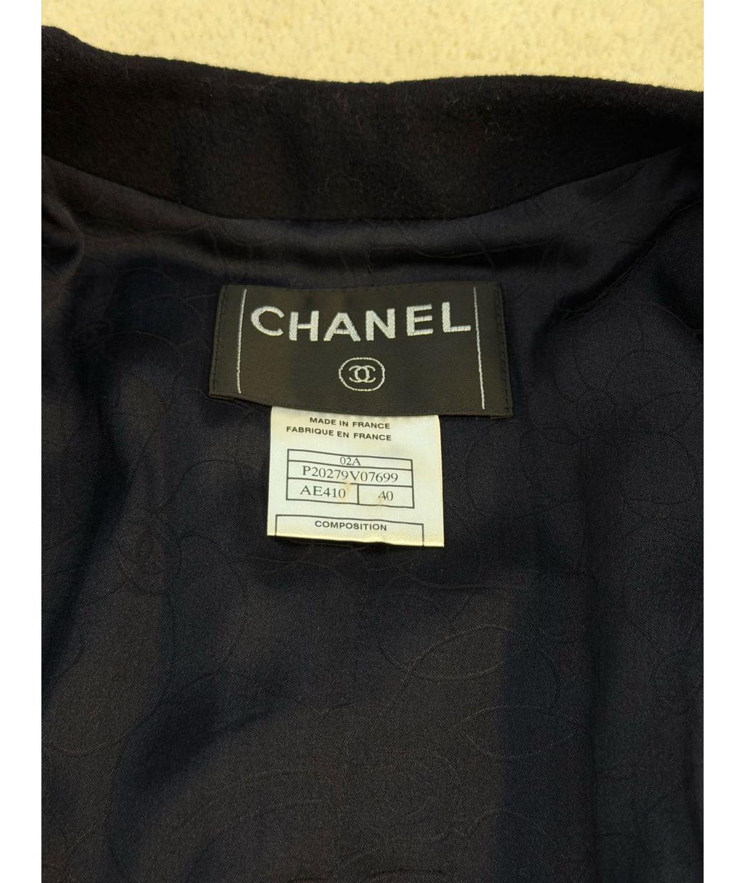 CHANEL Темно-синий кашемировый костюм с юбками, фото 3