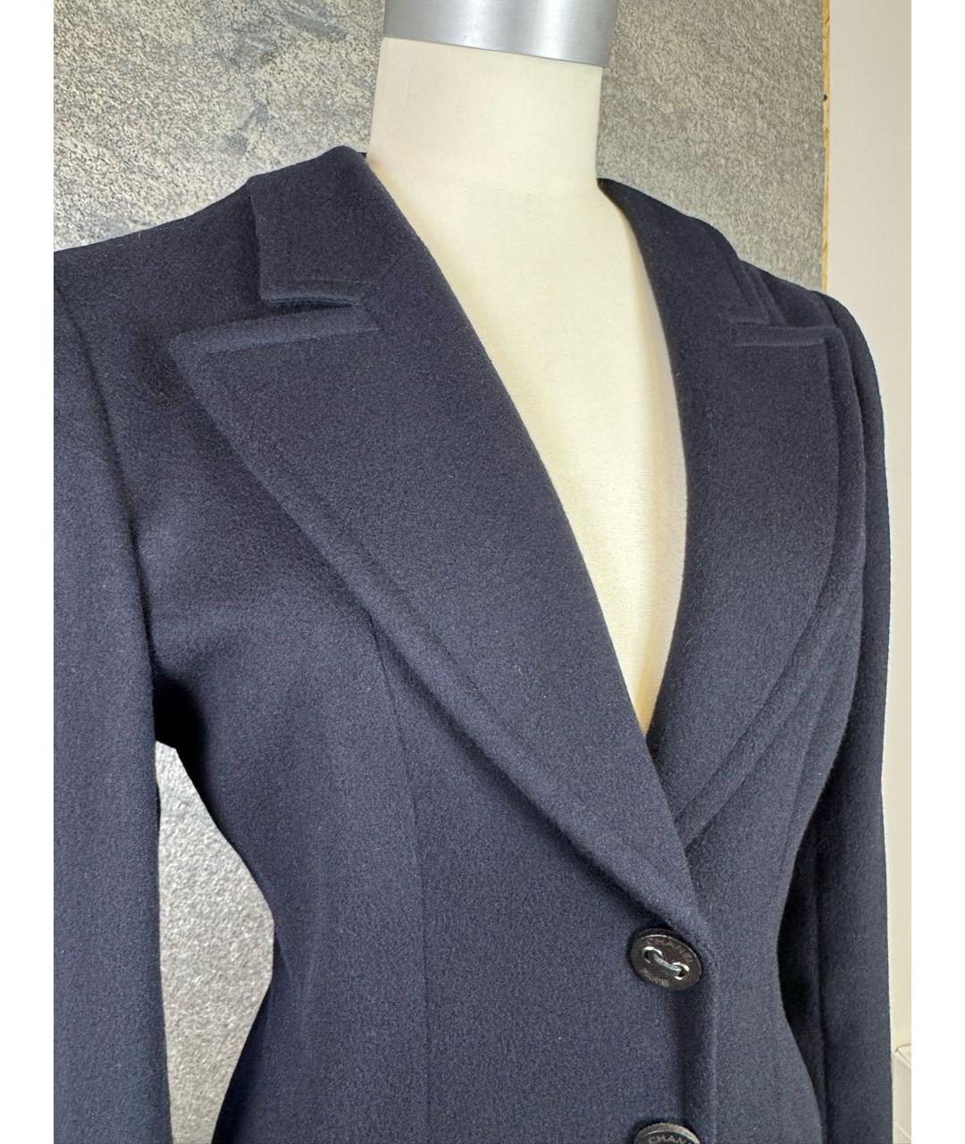 CHANEL Темно-синий кашемировый костюм с юбками, фото 4
