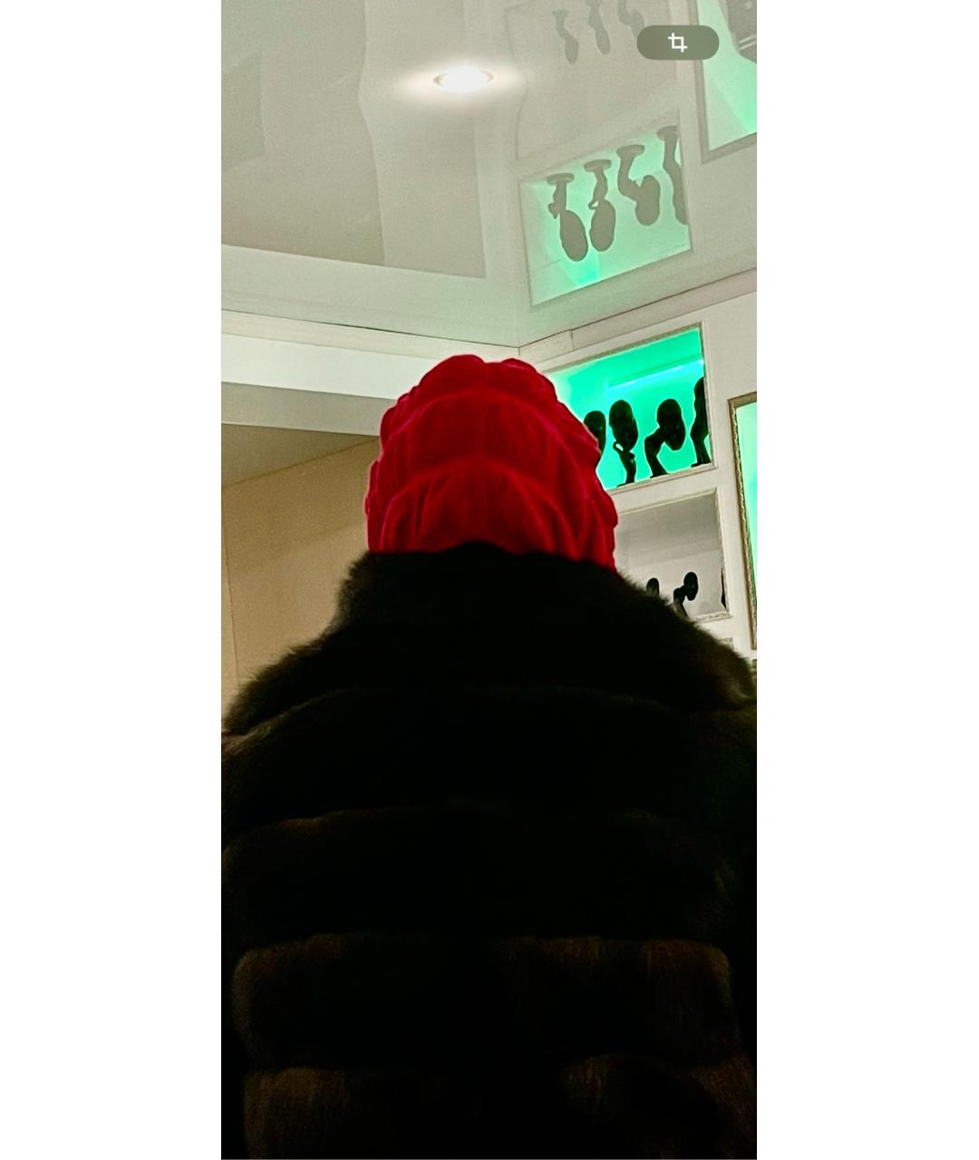 FENDI Красный кашемировый шарф, фото 7