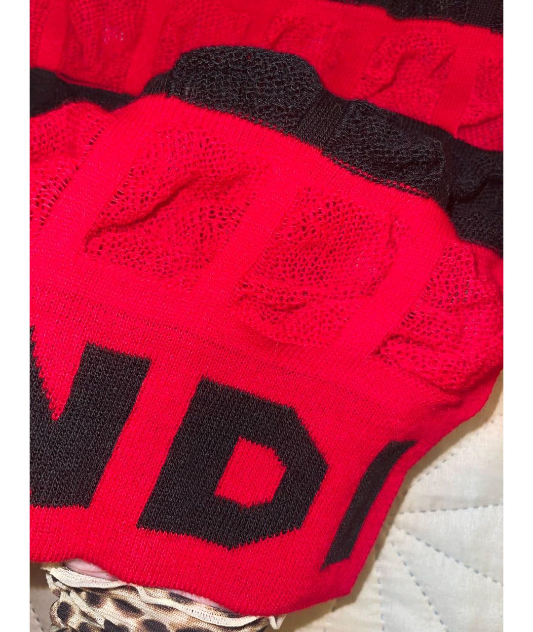 FENDI Красный кашемировый шарф, фото 2