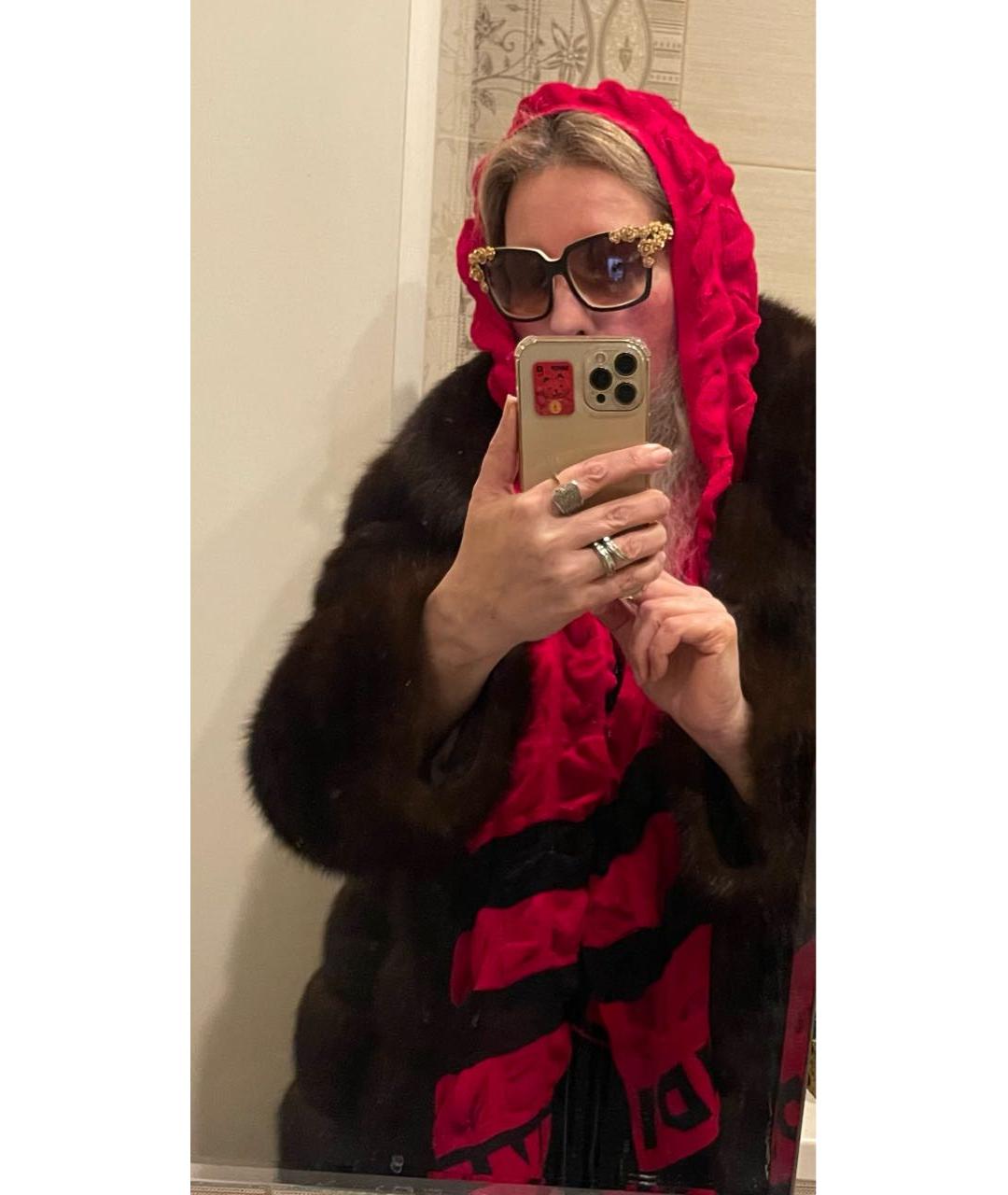 FENDI Красный кашемировый шарф, фото 6