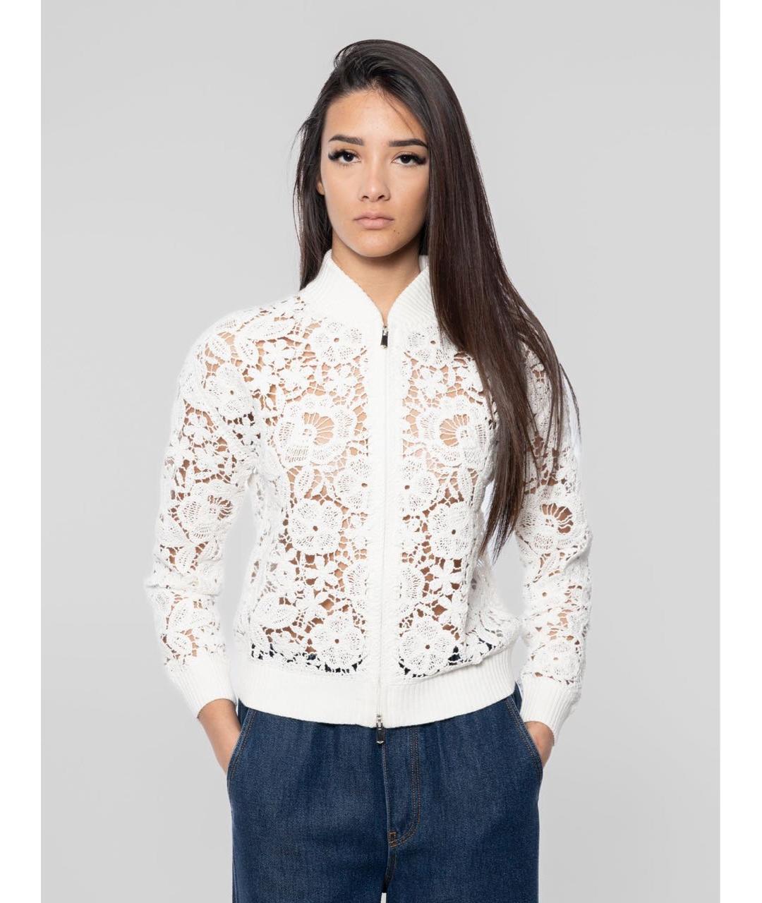 P.A.R.O.S.H. Белый хлопковый кардиган, фото 2