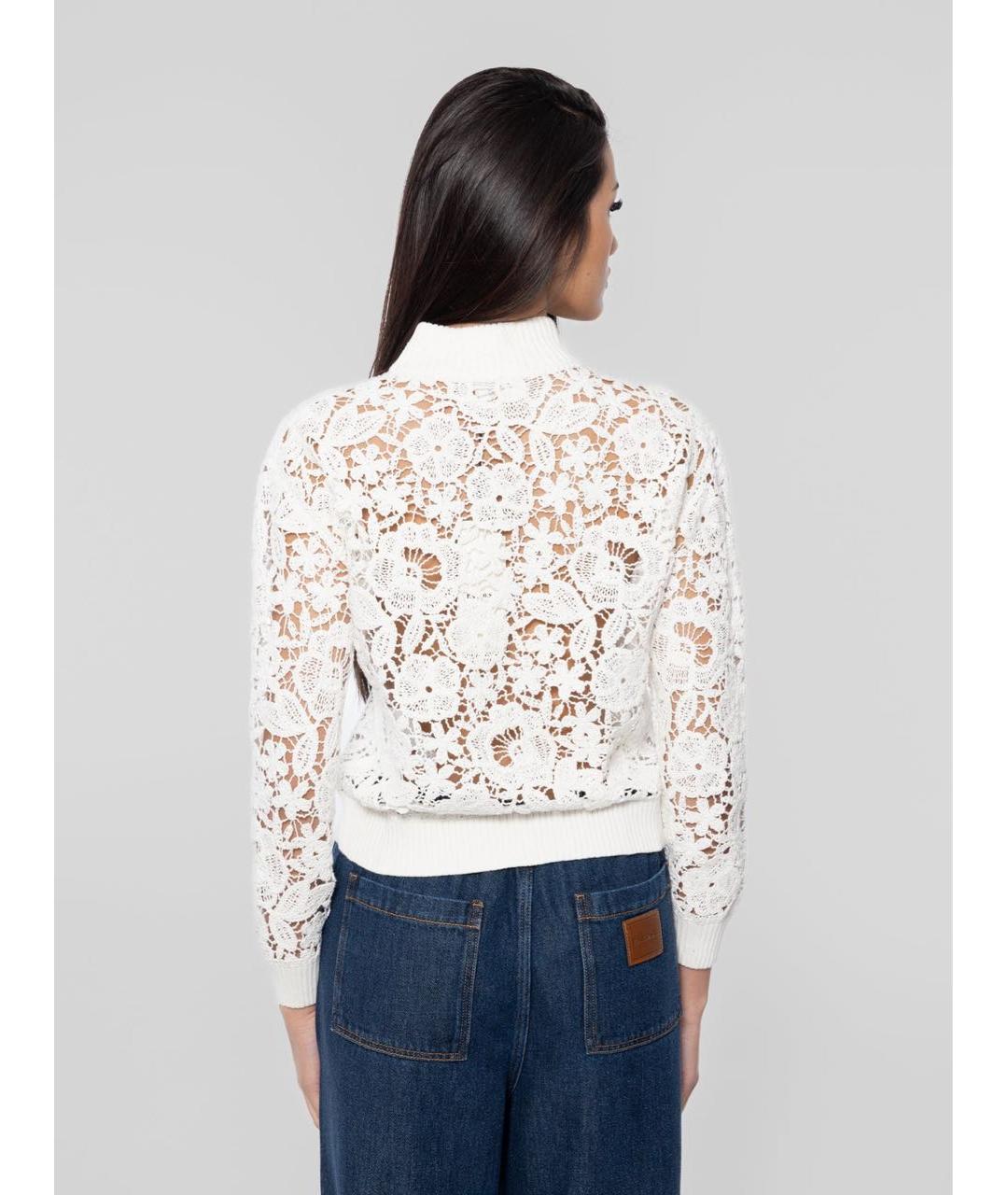 P.A.R.O.S.H. Белый хлопковый кардиган, фото 3