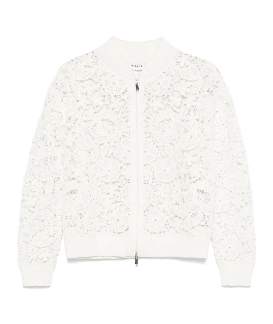 P.A.R.O.S.H. Белый хлопковый кардиган, фото 1