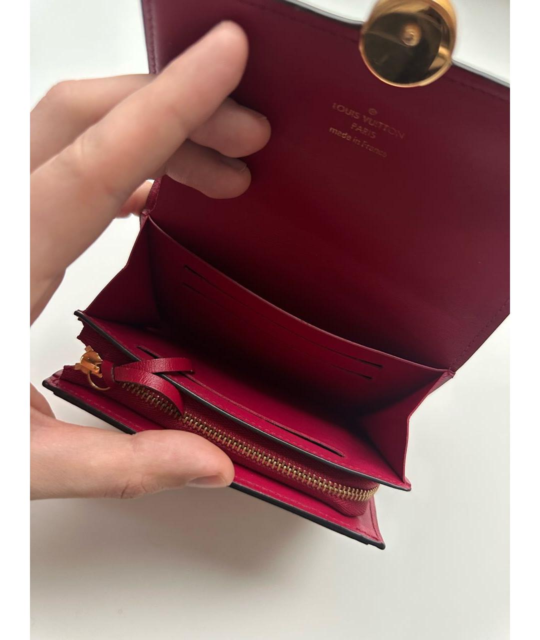 LOUIS VUITTON Коричневый кожаный кошелек, фото 4