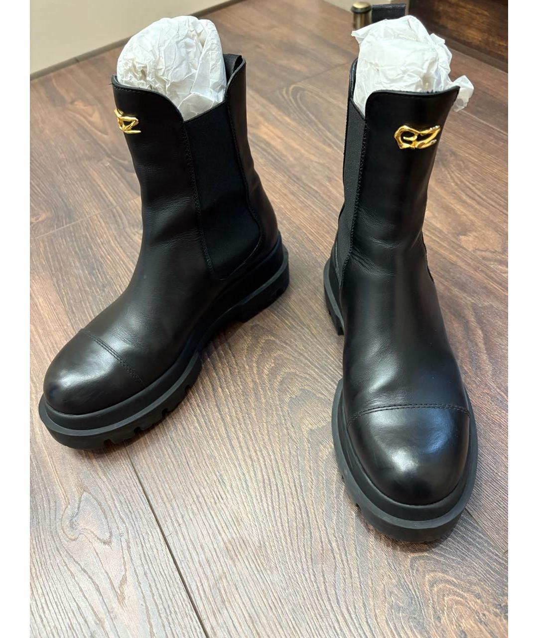 GIUSEPPE ZANOTTI DESIGN Черные кожаные полусапоги, фото 5