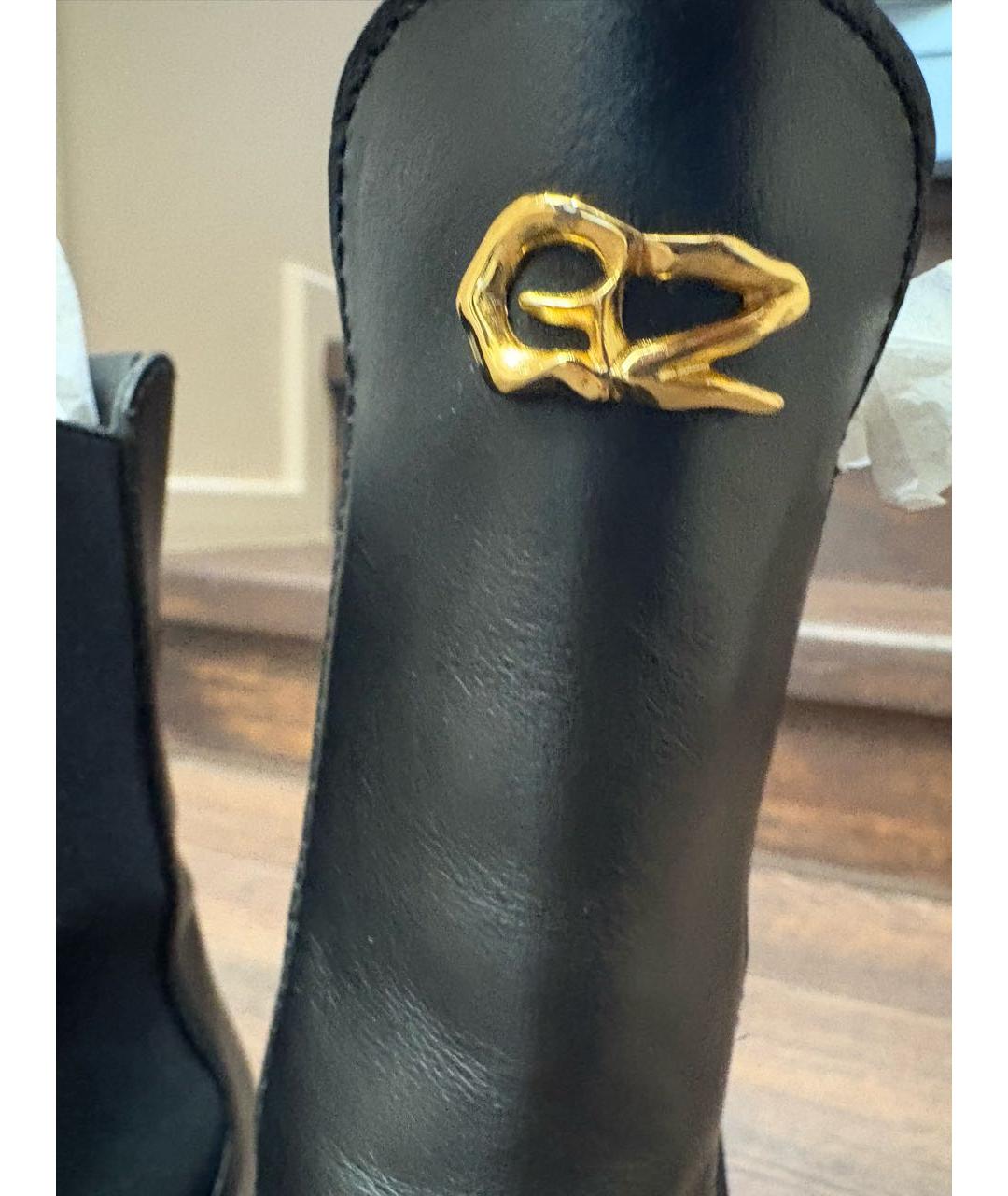 GIUSEPPE ZANOTTI DESIGN Черные кожаные полусапоги, фото 4