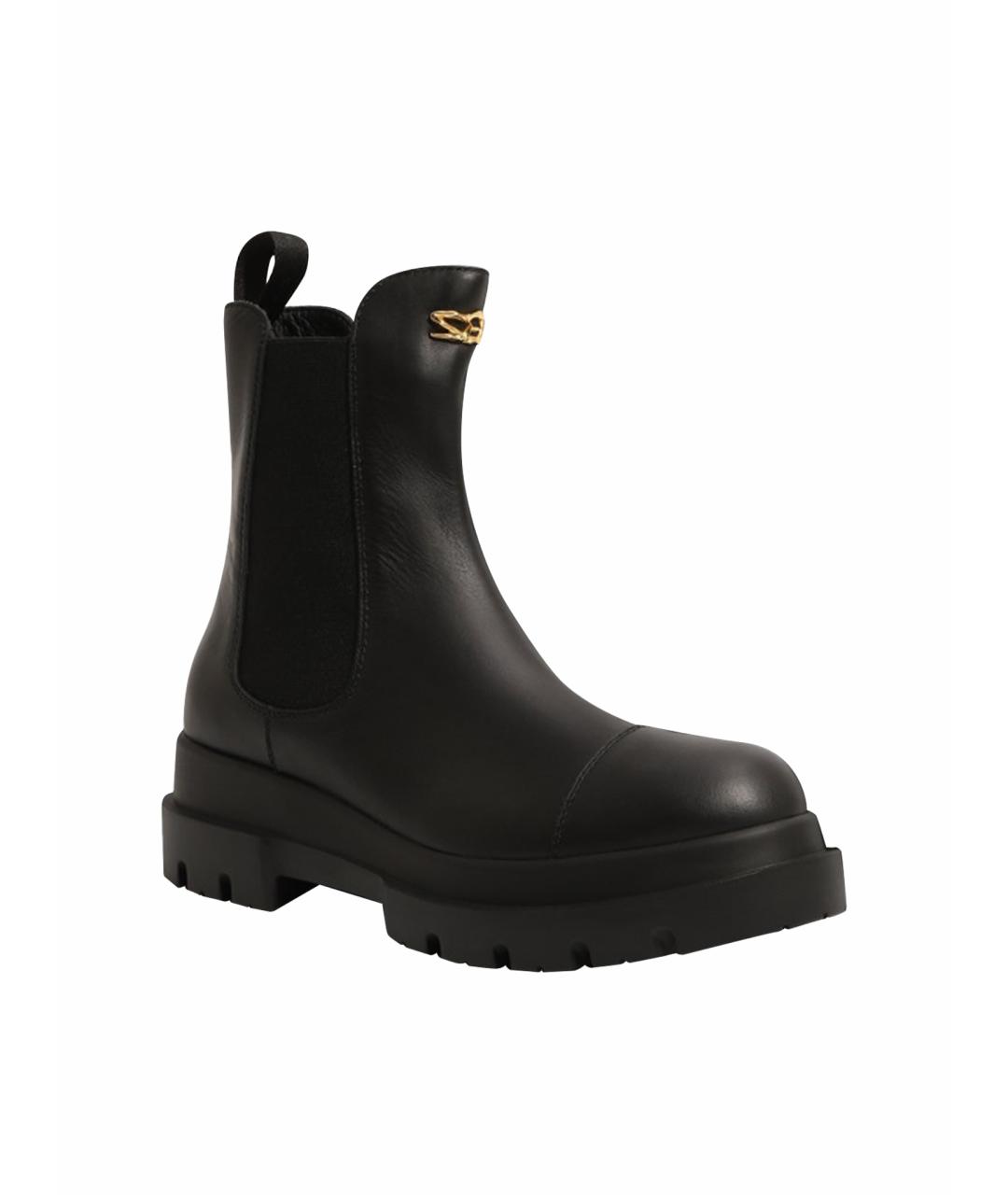 GIUSEPPE ZANOTTI DESIGN Черные кожаные полусапоги, фото 1