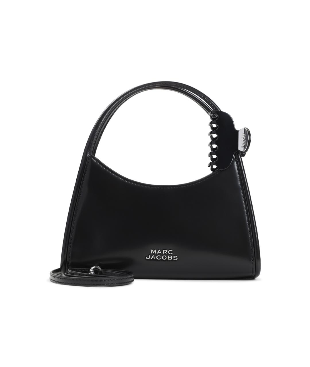 MARC JACOBS Черная кожаная сумка с короткими ручками, фото 1