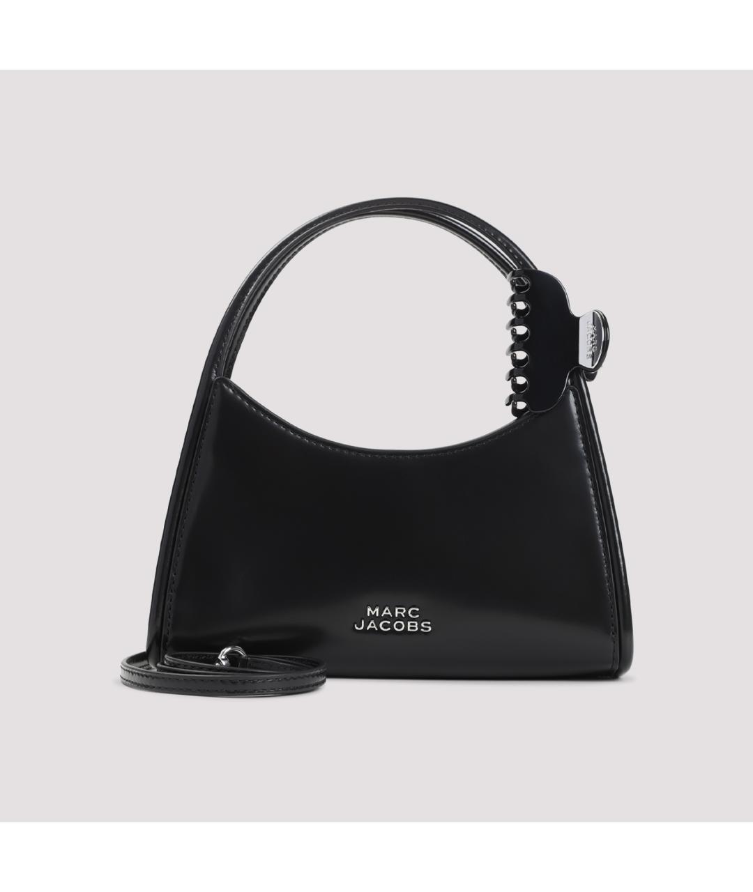 MARC JACOBS Черная кожаная сумка с короткими ручками, фото 2