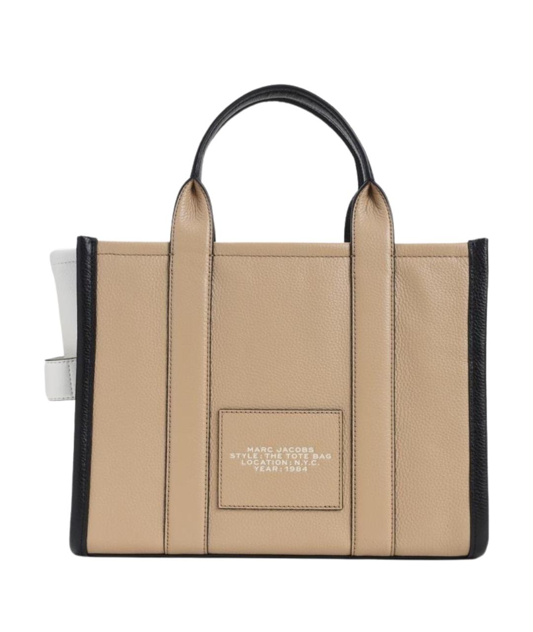 MARC JACOBS Бежевая кожаная сумка тоут, фото 2