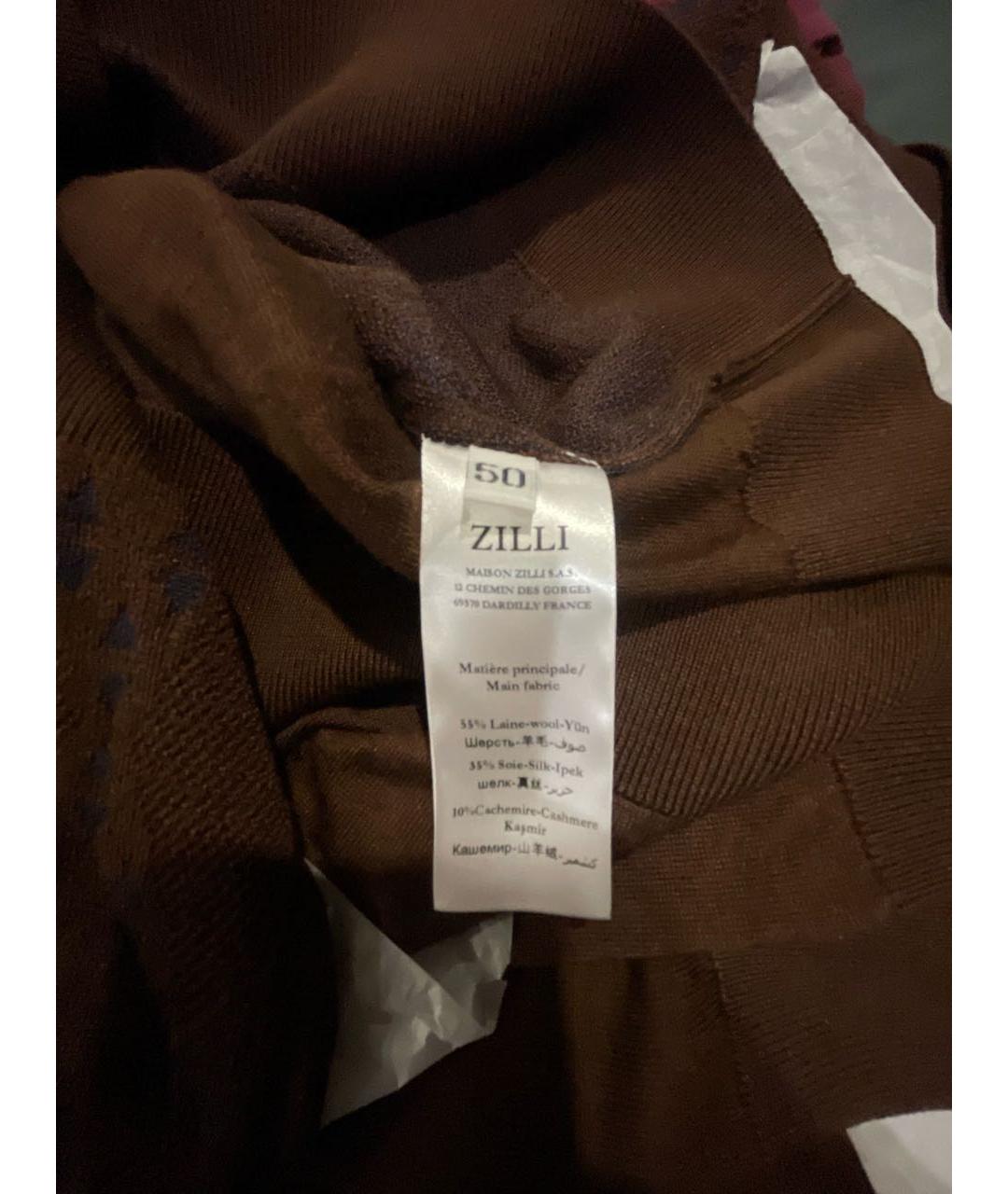 ZILLI Коричневый шерстяной джемпер / свитер, фото 8