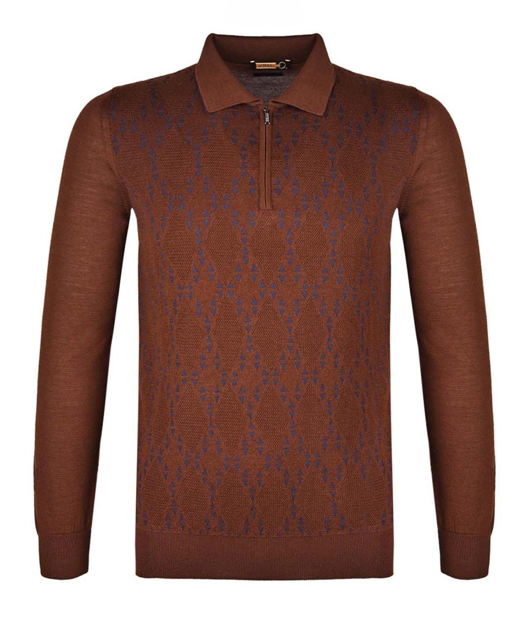 ZILLI Коричневый шерстяной джемпер / свитер, фото 1