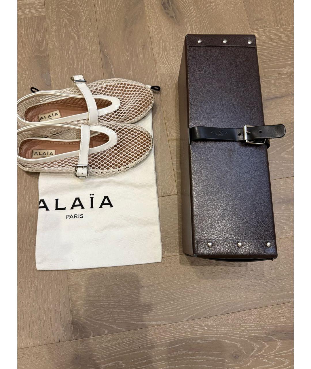 ALAIA Белые текстильные балетки, фото 5