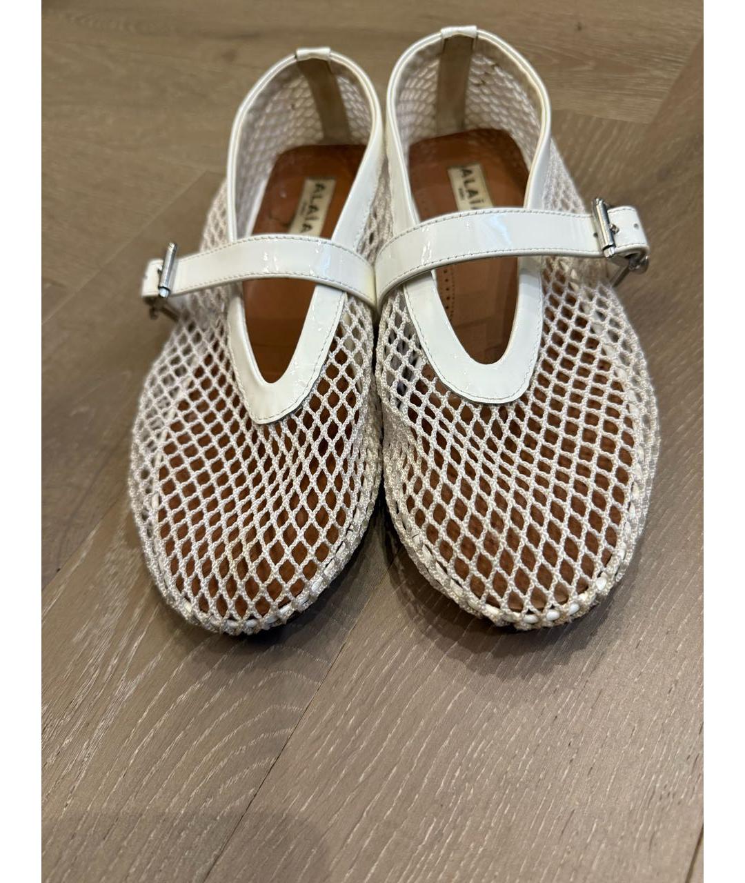 ALAIA Белые текстильные балетки, фото 3