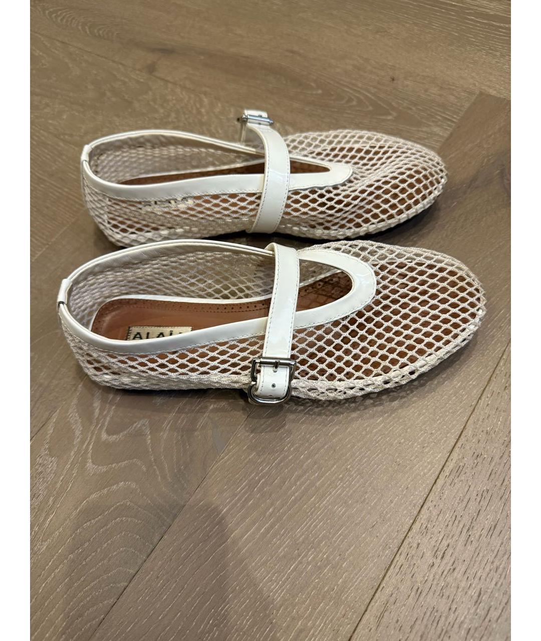 ALAIA Белые текстильные балетки, фото 2