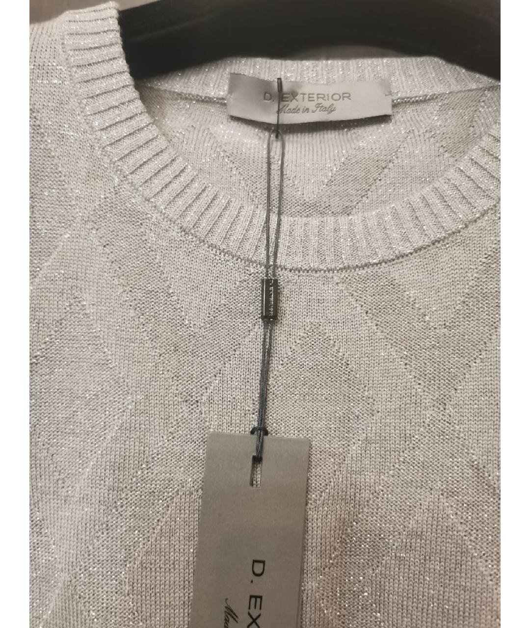 D.EXTERIOR Серебрянный вискозный джемпер / свитер, фото 3