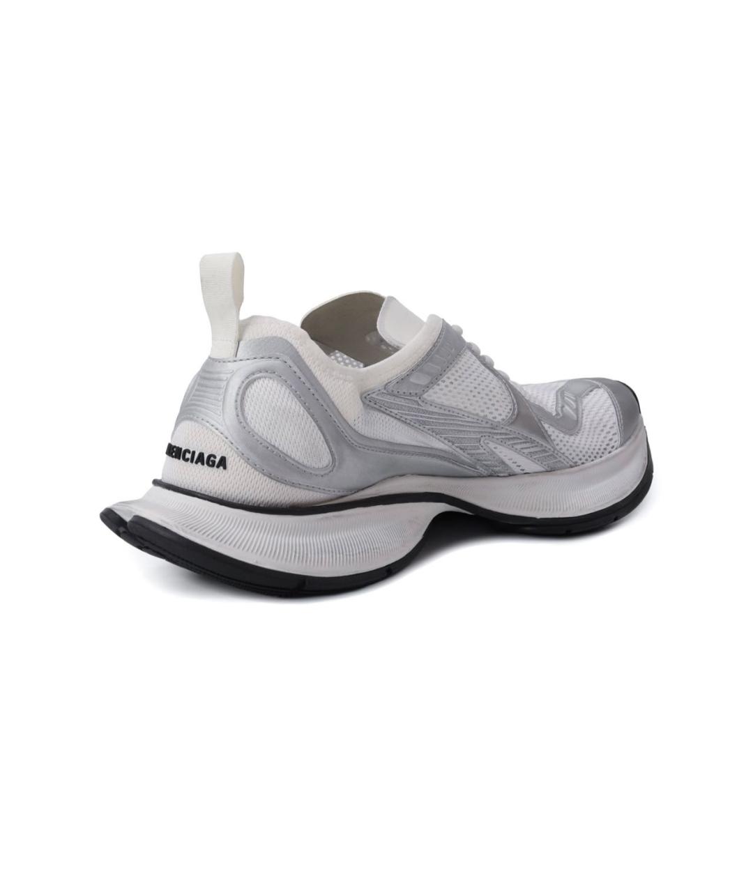 BALENCIAGA Серебряные текстильные кроссовки, фото 3