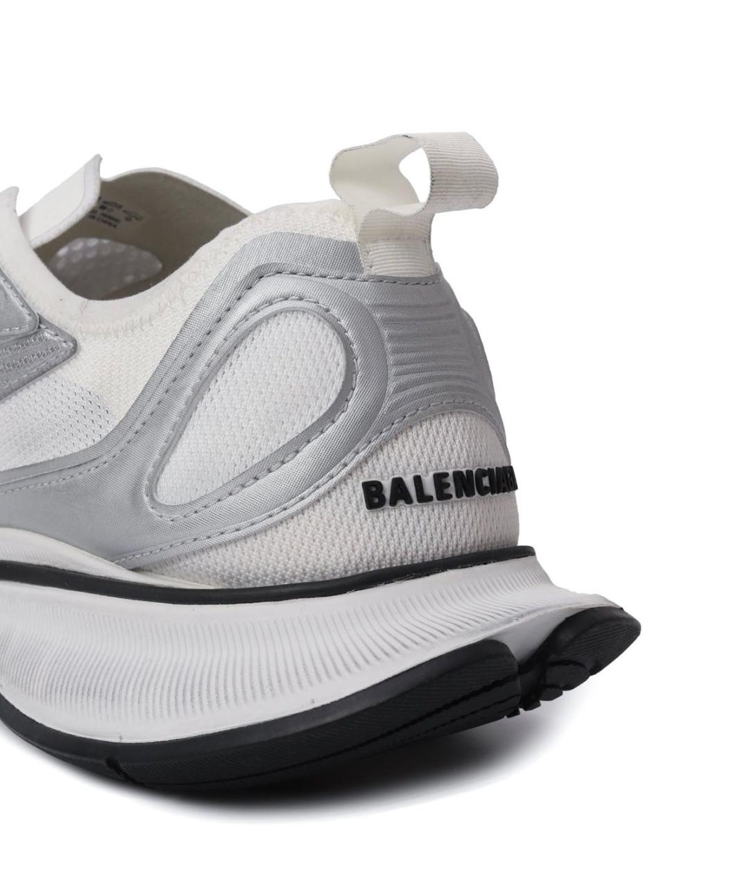 BALENCIAGA Серебряные текстильные кроссовки, фото 5