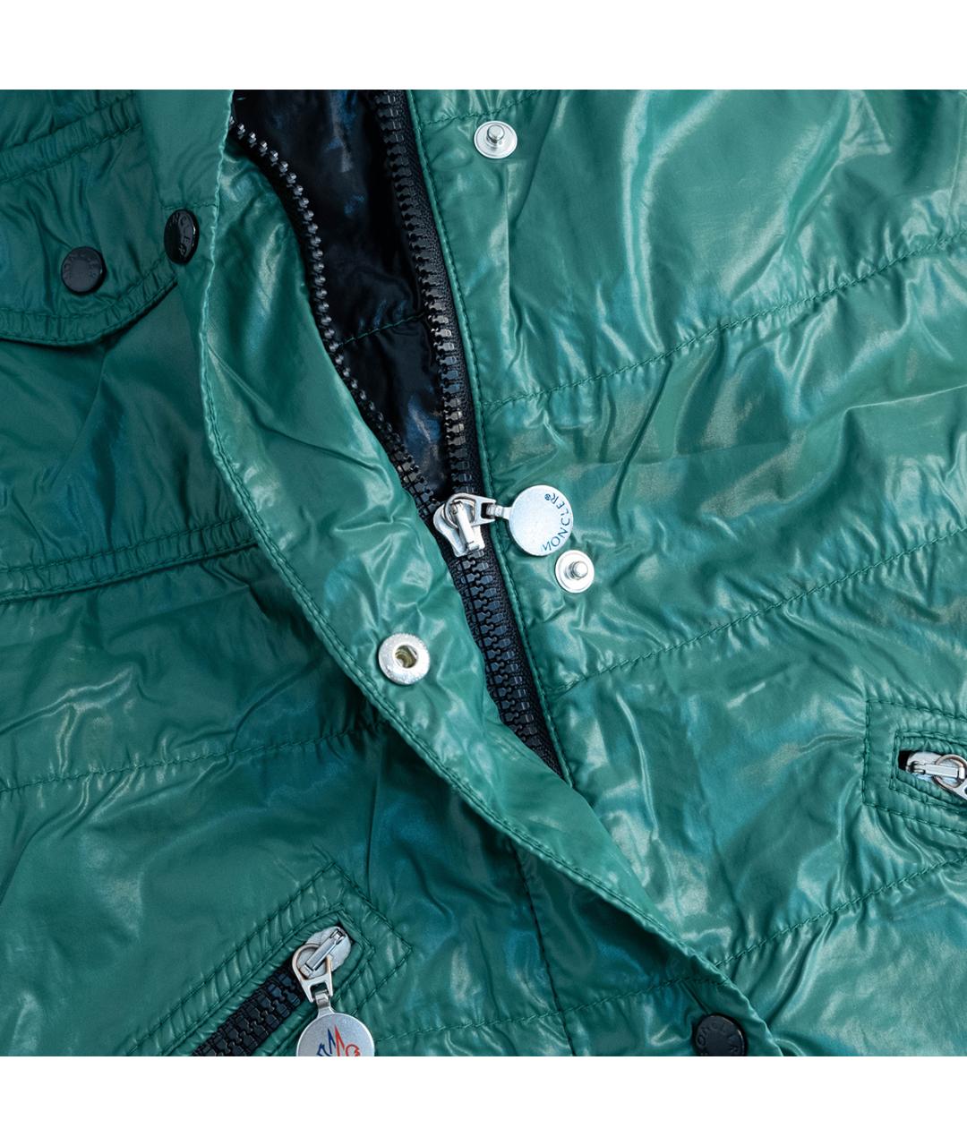 MONCLER Зеленая полиамидовая куртка, фото 4