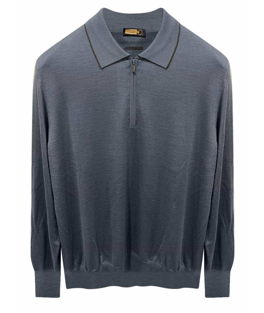 ZILLI Серый кашемировый джемпер / свитер, фото 1