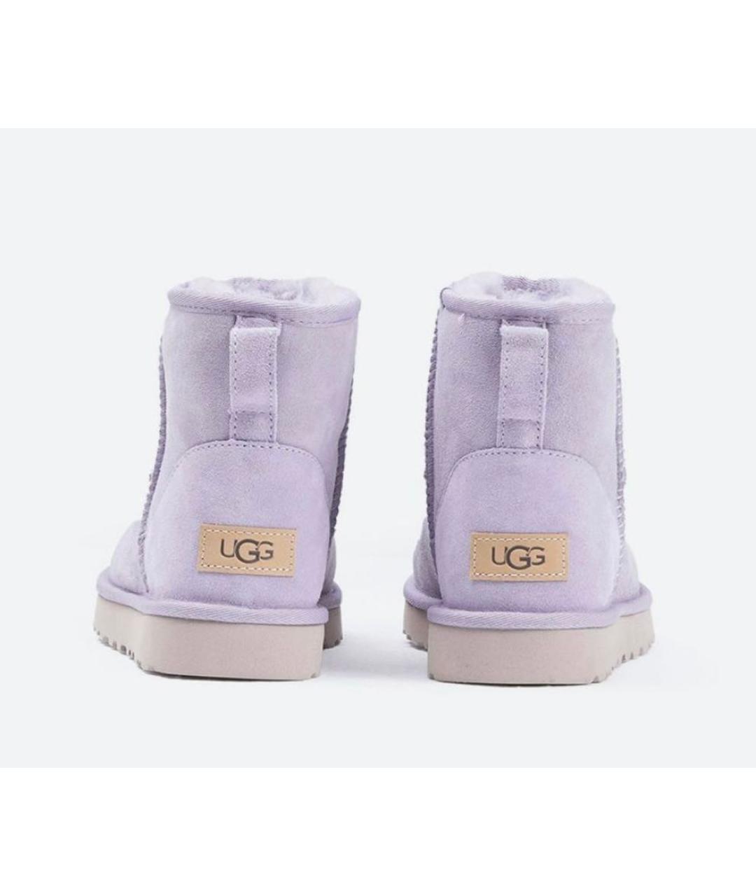UGG AUSTRALIA Фиолетовые замшевые полусапоги, фото 4