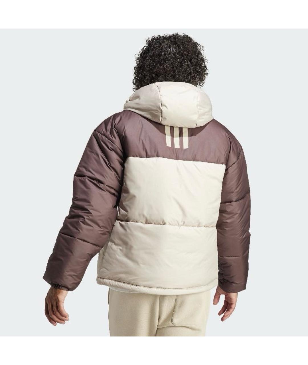 ADIDAS Бордовая полиэстеровая куртка, фото 3