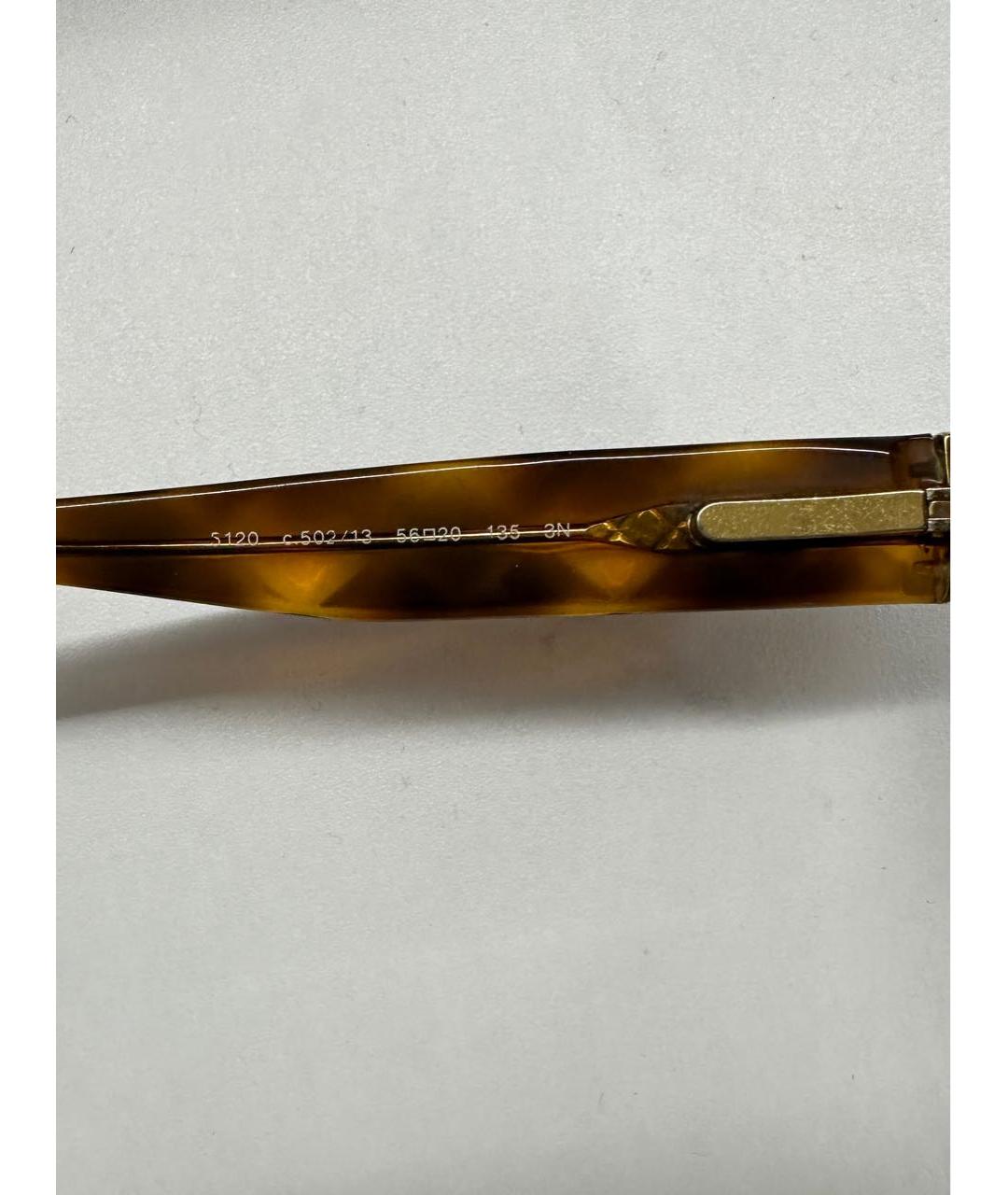 CHANEL Коричневые пластиковые солнцезащитные очки, фото 5